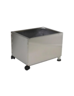 Carrello raccogli piume in acciaio inox